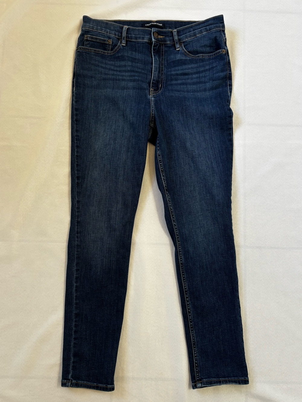 Calvin Klein Jeans Women’s 12/31 High Rise Skinny Repreve Stretch Denim Blue